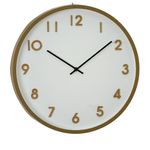 Reloj de Pared Diseño Minimalista con Marco Tipo Madera de 40 Cm