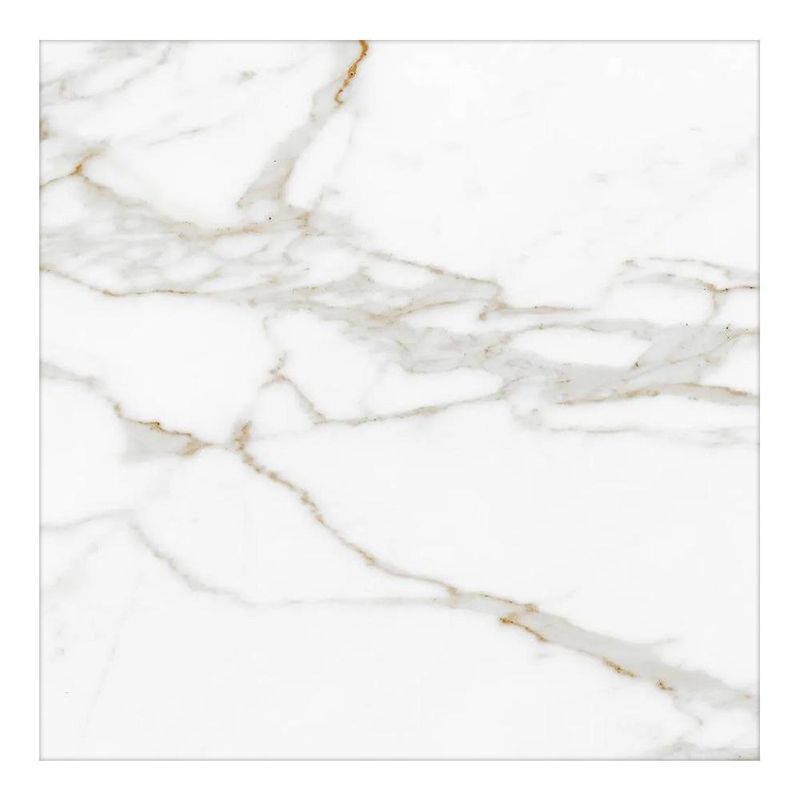 Piso Cerámico Sole Acabado Brillante Color Blanco con Vetas de 61 x 61 cm en Caja de 2.65 m²