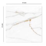 Piso Cerámico Sole Acabado Brillante Color Blanco con Vetas de 61 x 61 cm en Caja de 2.65 m²