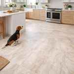 Piso Porcelánico Travertino Beige Pulido Rectificado de 60 x 60 cm en Caja de 1.44 m²