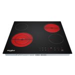 Parrilla Eléctrica 24 plg de Vitrocerámica con 4 Quemadores Color Negro