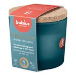 Vela Aromática Woody Wellness en Vaso de Vidrio con Tapa
