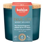 Vela Aromática Woody Wellness en Vaso de Vidrio con Tapa
