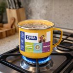 Vaso de Peltre Practik Recto de 12 cm para 1.2 L Color Amarillo