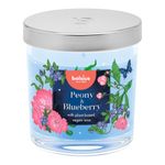 Vela Aromática Peonía y Arándanos en Vaso de Vidrio con Tapa Metálica