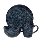 Vajilla Azul Estilo Marmoleado de 12 Piezas
