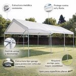 Toldo Estilo Garage Color Blanco de 3 x 6 Metros