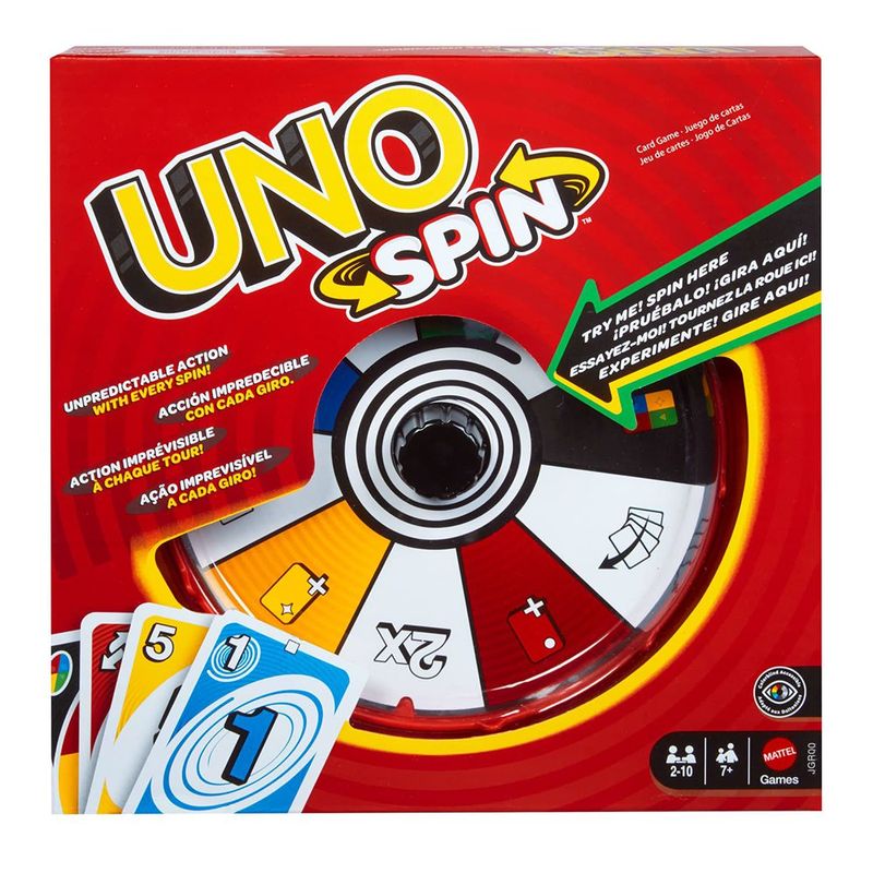 Juego de Mesa UNO Spin con Ruleta de Acción