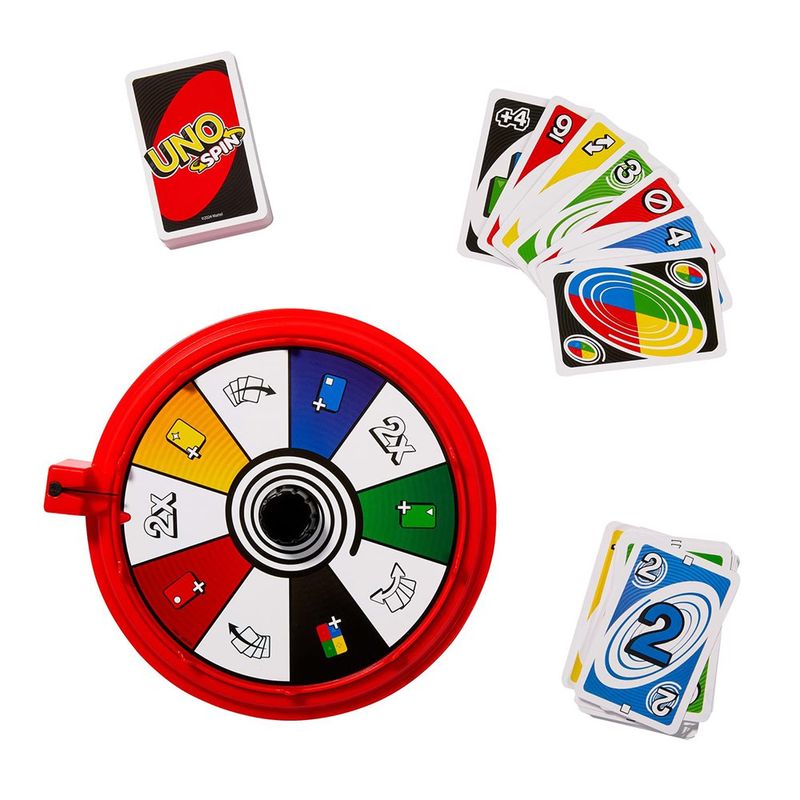 Juego de Mesa UNO Spin con Ruleta de Acción