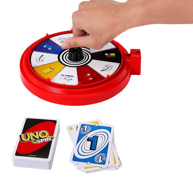 Juego de Mesa UNO Spin con Ruleta de Acción