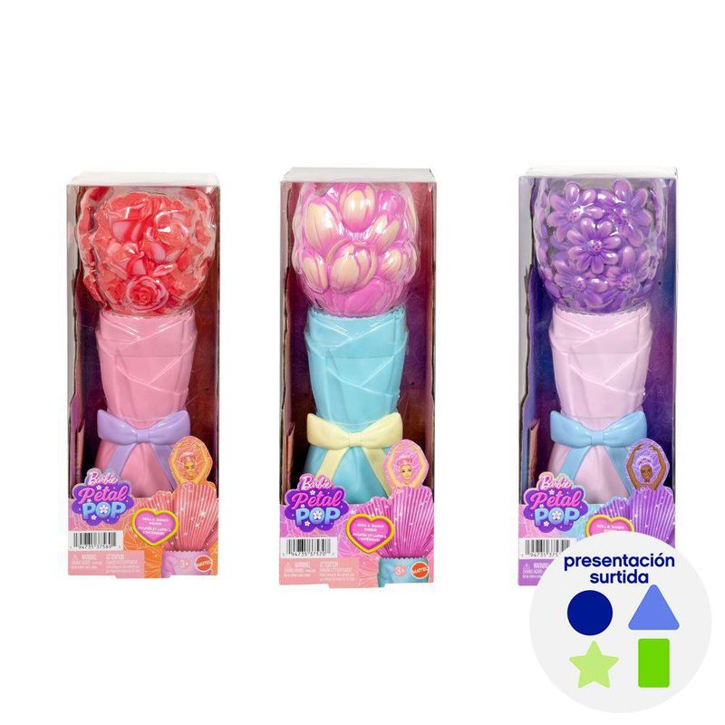 Barbie Petal Pop Muñeca Sorpresa con Fragancia y Accesorios Presentación Surtida