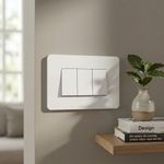 Placa Triple Modular Matix Go Color Blanco