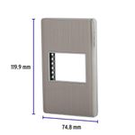 Placa 1.5 Módulos Sencilla Acero Lisboa