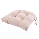 Cojín Acolchado para Silla con Amarres 42 x 42 cm Color Taupe