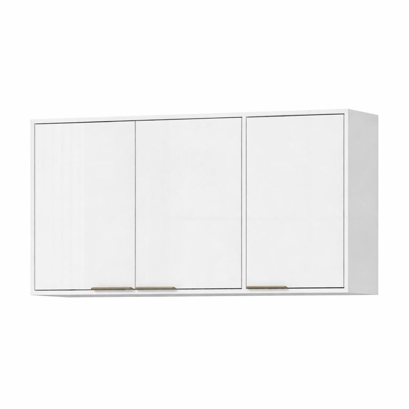 Gabinete Aéreo Gloria de MDP Color Blanco de 120 cm con 3 Puertas para Cocina