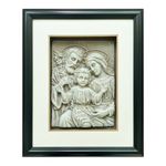Cuadro Decorativo de la Sagrada Familia con Marco Negro de 45 x 55 cm