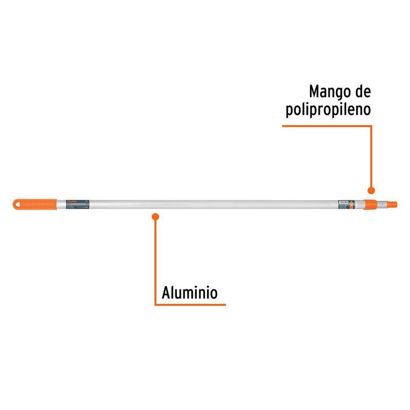 Extensión de Aluminio con Punta de Rosca de 2.7 Metros