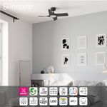 Ventilador de Techo con Luz LED Integrada Siroco Color Negro de 36 Plg