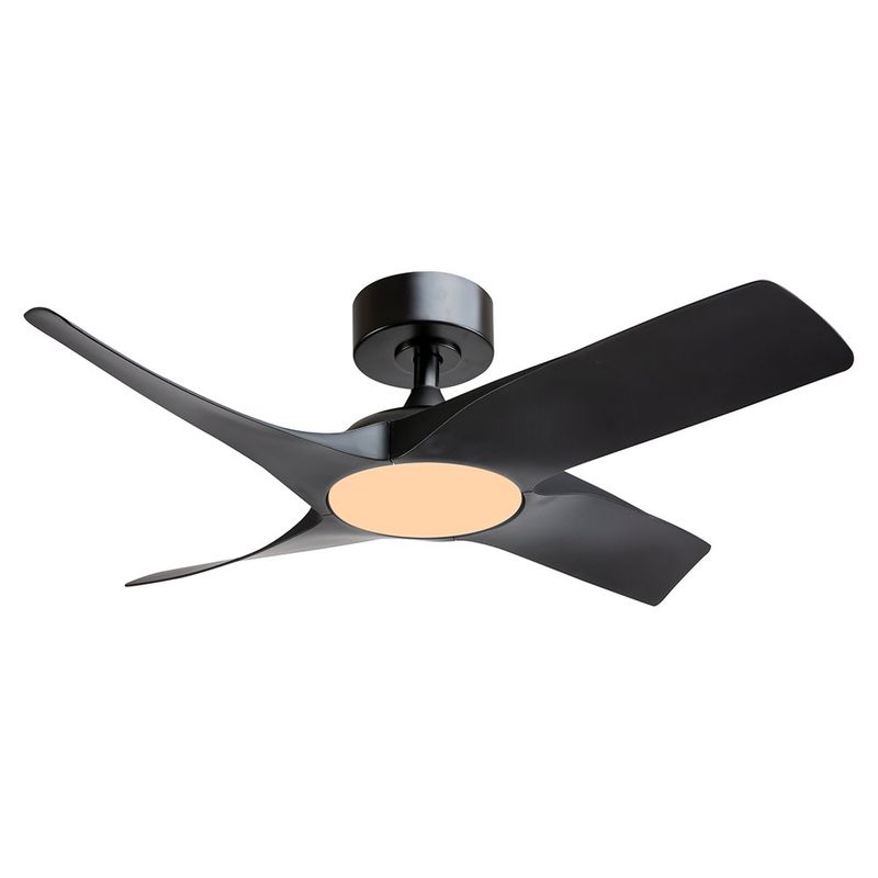 Ventilador de Techo con Luz LED Integrada Siroco Color Negro de 36 Plg