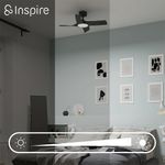 Ventilador de Techo con Luz LED Integrada Siroco Color Negro de 36 Plg