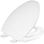 Asiento para Inodoro Alargado con Adaptador Infantil con Cierre Lento Color Blanco