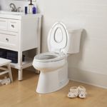 Asiento para Inodoro Alargado con Adaptador Infantil con Cierre Lento Color Blanco
