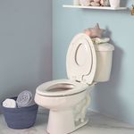Asiento para Inodoro Alargado con Adaptador Infantil con Cierre Lento Color Blanco