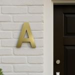 Letra A para Identificación de Casa Color Dorado de 4 Plg