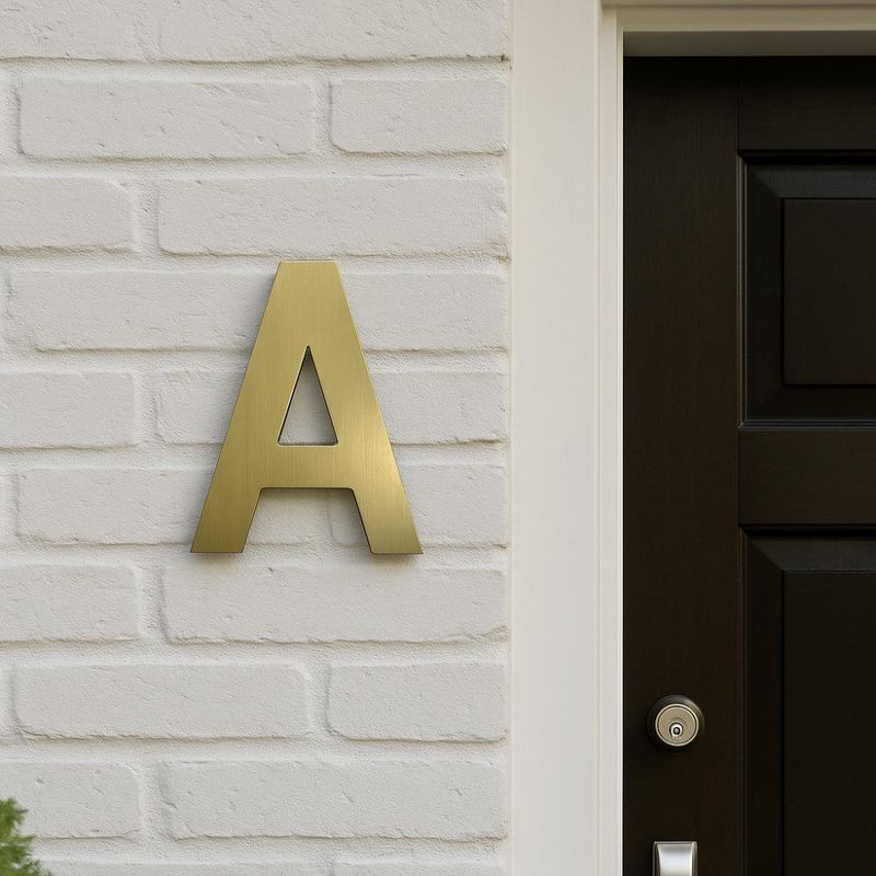 Letra A para Identificación de Casa Color Dorado de 4 Plg