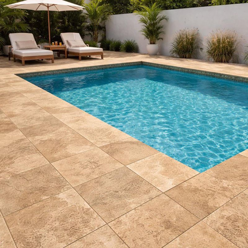 Zócalo Tipo Piedra Beige Mate 20 x 20 Cm