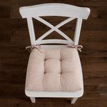 Cojín Acolchado para Silla con Amarres 42 x 42 cm Color Taupe