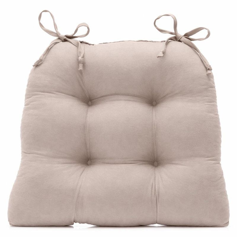 Cojín Acolchado para Silla con Amarres 42 x 42 cm Color Taupe