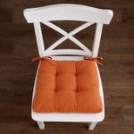Cojín Acolchado para Silla con Amarres 42 x 42 cm Color Ladrillo