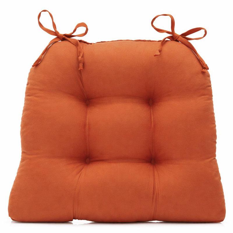 Cojín Acolchado para Silla con Amarres 42 x 42 cm Color Ladrillo