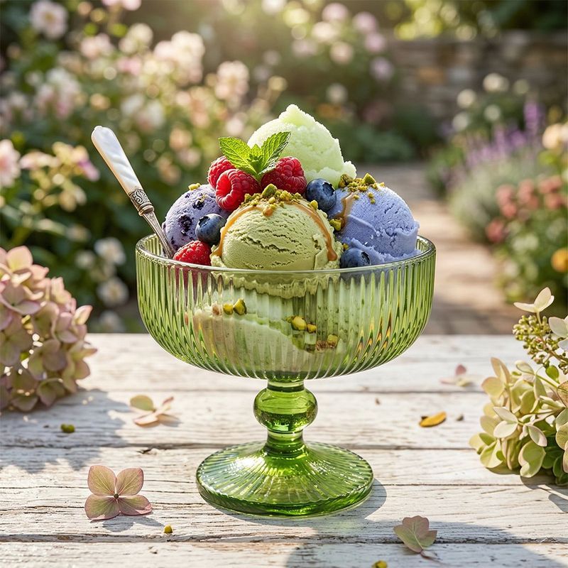 Copa para Postre con Relieve de 10.8 oz Colores Surtidos