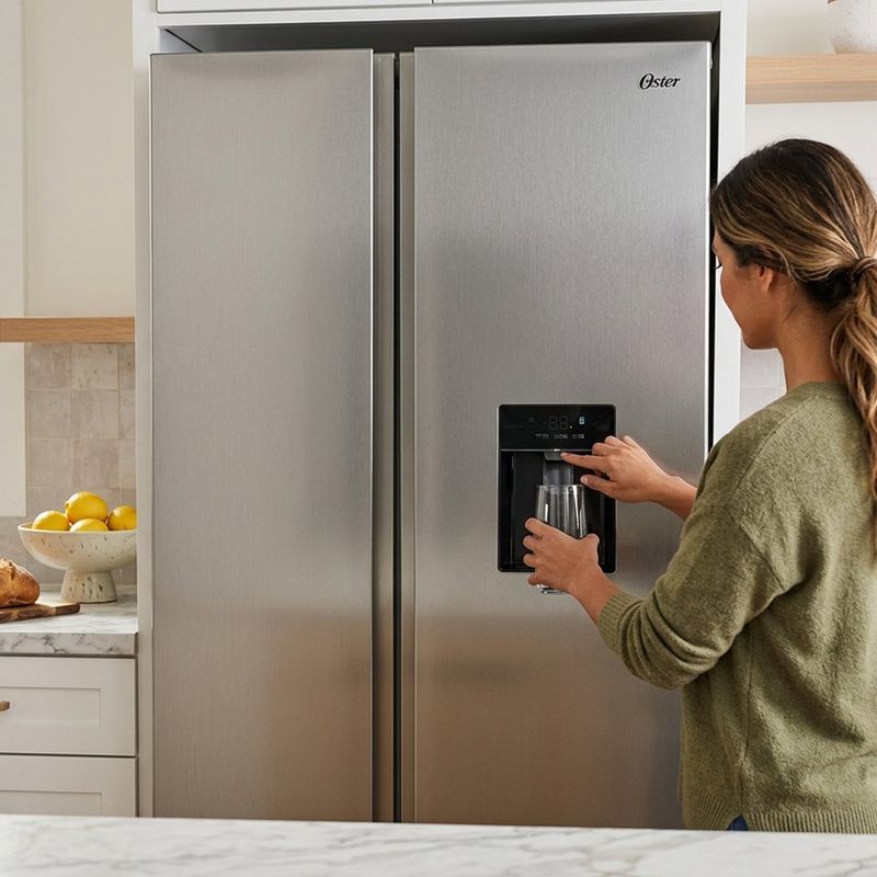 Refrigerador Side by Side 22.3 Pie³ con Dispensador de Agua y Hielo Color Gris