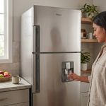 Refrigerador Whirpool Top Mount de 11 Pies Cúbicos Color Plateado