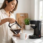Cafetera de 10 Tazas con Jarra de Vidrio y Filtro Reutilizable Color Negro