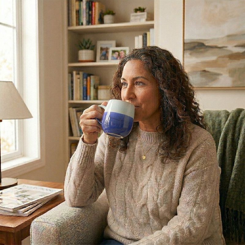 Taza de Cerámica Diseño Degradado Azul 16.2 Onzas
