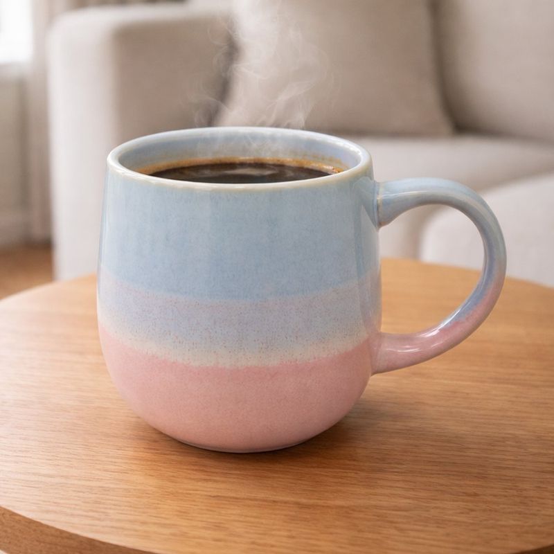 Taza de Cerámica Diseño Degradado Multicolor 16.2 Onzas