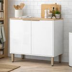 Gabinete Base Gloria de MDP Color Blanco de 80 cm con 2 Puertas para Cocina