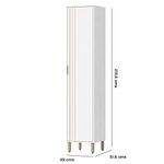 Despensa Gloria de MDP Color Blanco de 210.5 cm con Puerta Alta