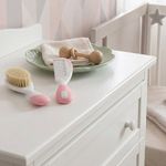 Set de Cepillo y Peine Chicco Cerdas Naturales con Mango Antideslizante Color Rosado