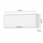 Gabinete Aéreo Gloria de MDP Color Blanco de 80 cm con Puerta Abatible para Cocina