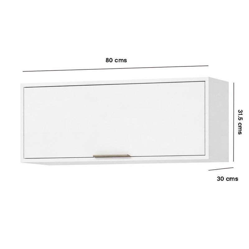 Gabinete Aéreo Gloria de MDP Color Blanco de 80 cm con Puerta Abatible para Cocina