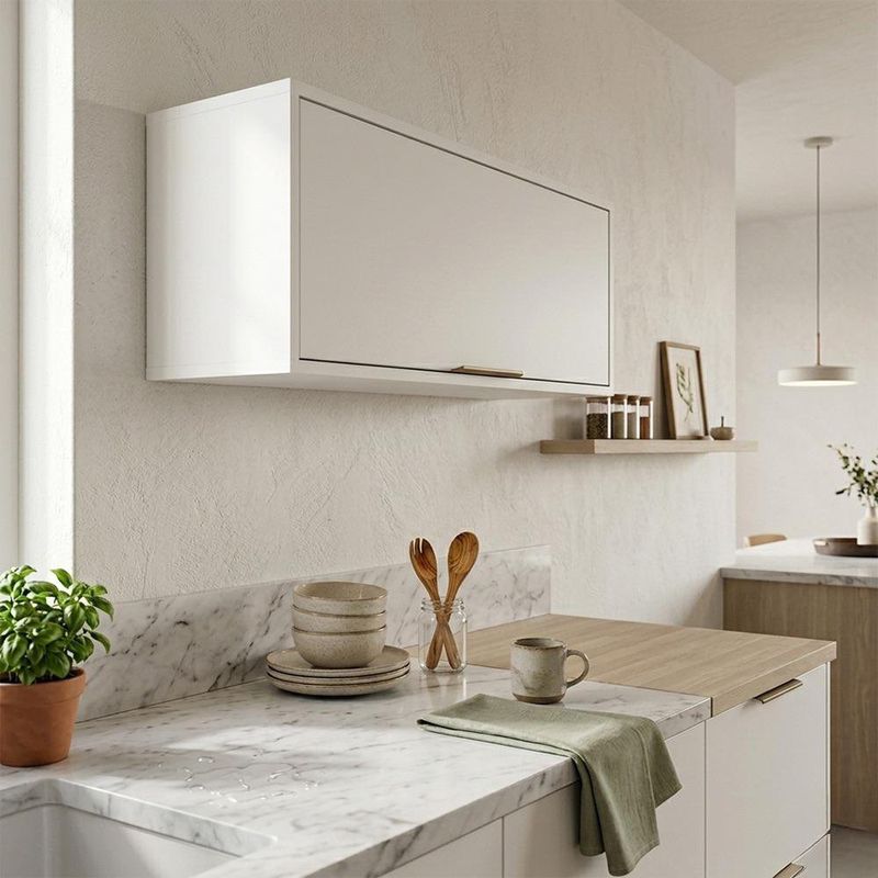 Gabinete Aéreo Gloria de MDP Color Blanco de 80 cm con Puerta Abatible para Cocina