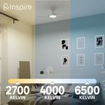 Ventilador de Techo con Luz LED Integrada Siroco Color Blanco de 36 Plg