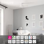 Ventilador de Techo con Luz LED Integrada Siroco Color Blanco de 36 Plg