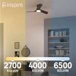 Ventilador de Techo con Luz LED Aruba de 3 Aspas Color Negro 44 Plg