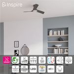 Ventilador de Techo con Luz LED Aruba de 3 Aspas Color Negro 44 Plg